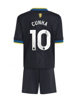 Manchester United Matheus Cunha #10 Replika Tredje Kläder Barn 2025-26 Kortärmad (+ byxor)